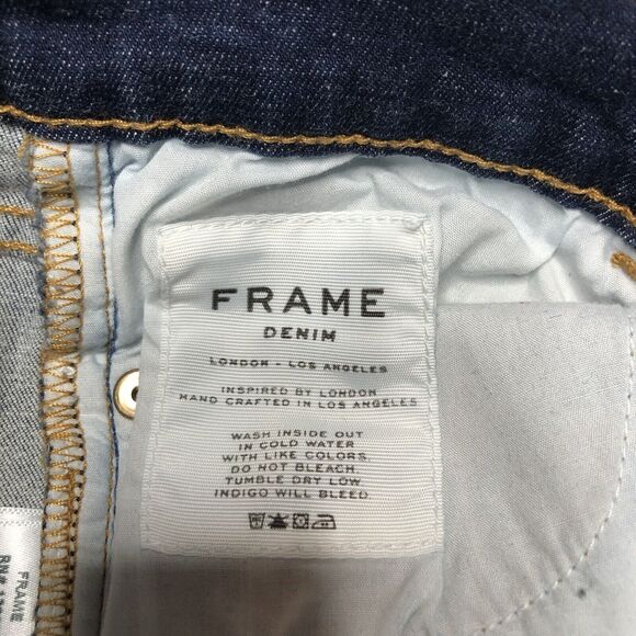 FRAME Le Skinny De Jeanne Cropped Women's 25 Skinny Mid-Rise Stretch Denim Pants - Picture 4 of 9